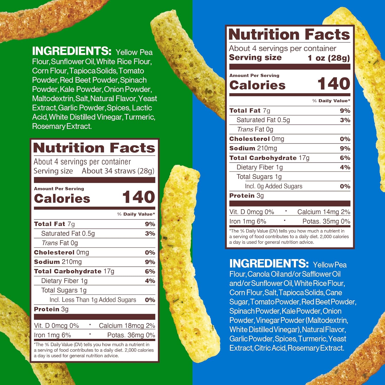 0.75 oz Veggie Straws Variety Pack - Veggie Straws | HIPPEAS