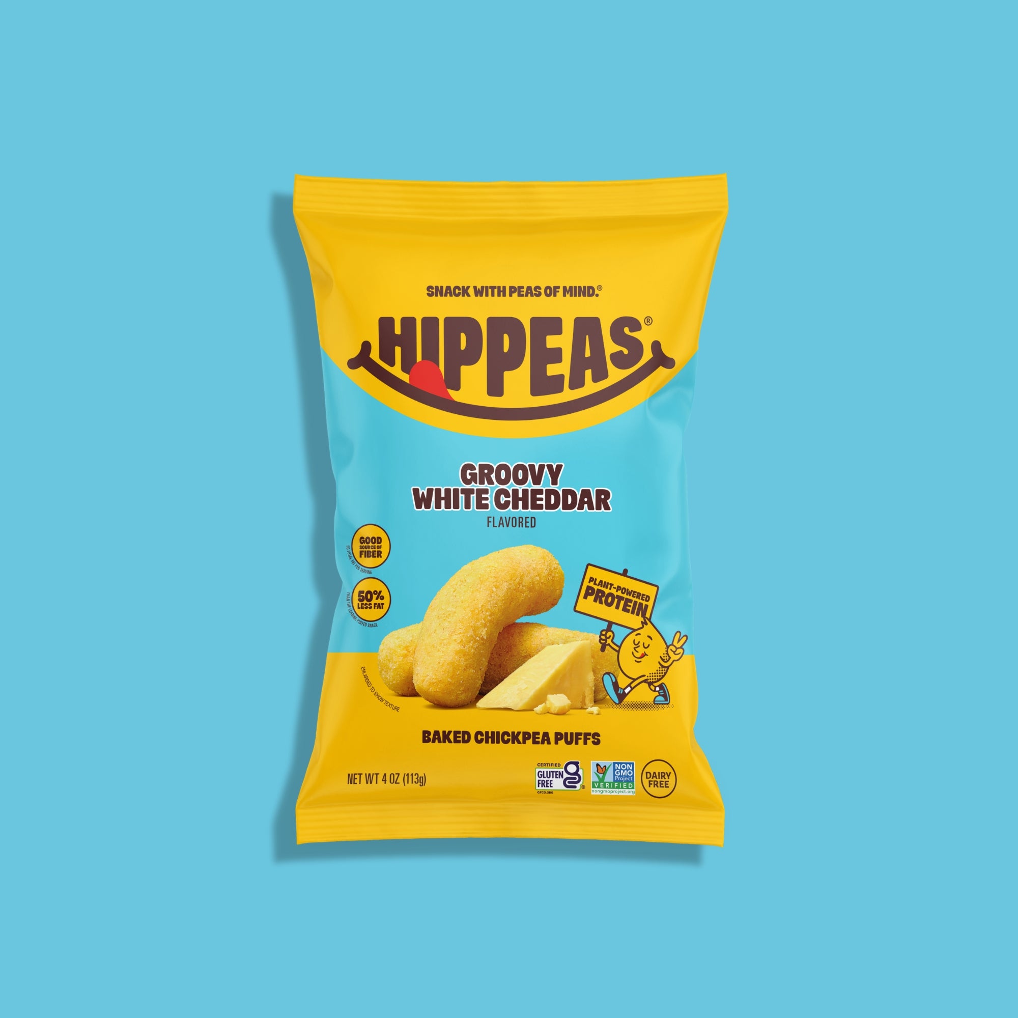 Hippeas Organic Chickpea Puffs Vegan White Cheddar view 2
