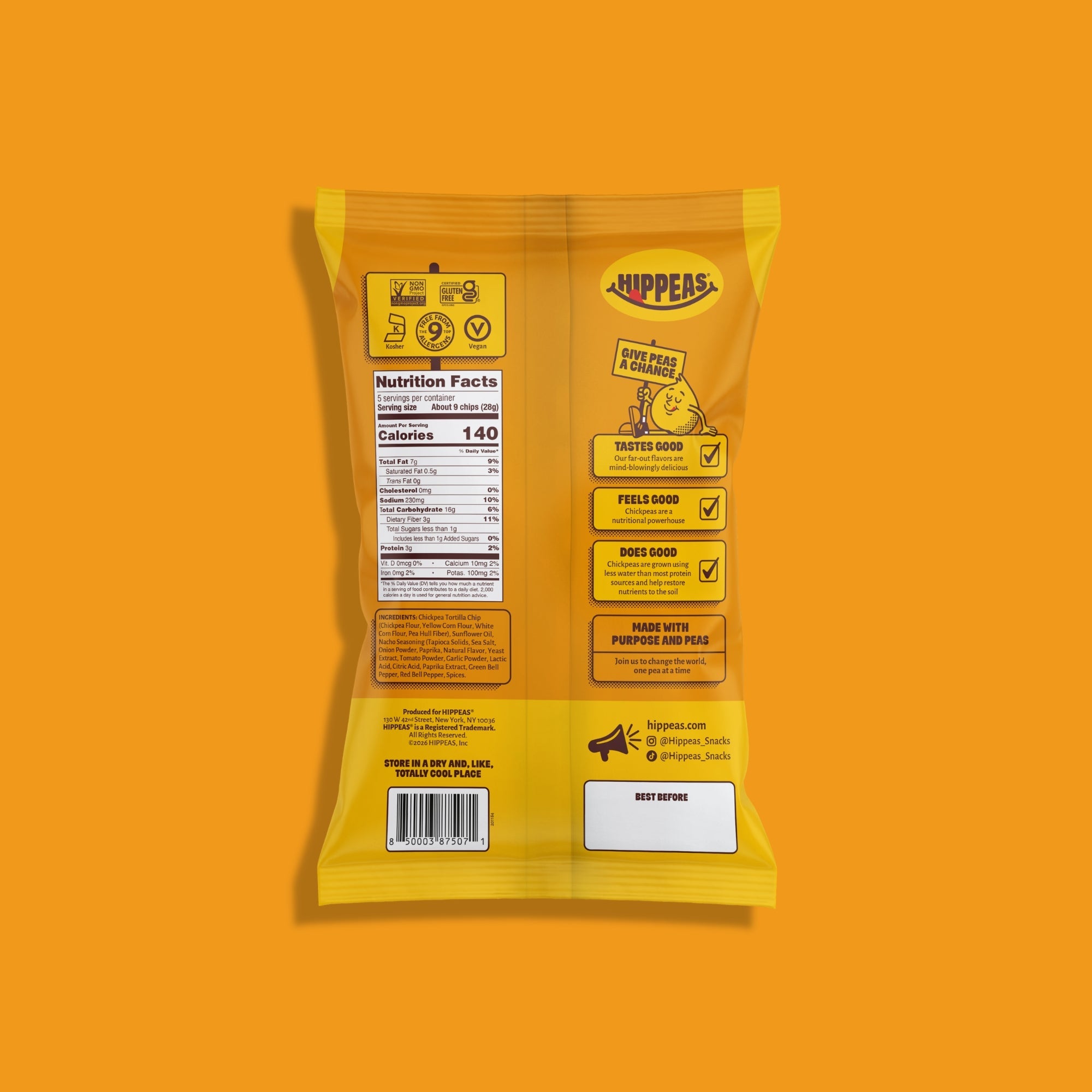 Nacho Vibes Tortilla Chips - Chips | HIPPEAS