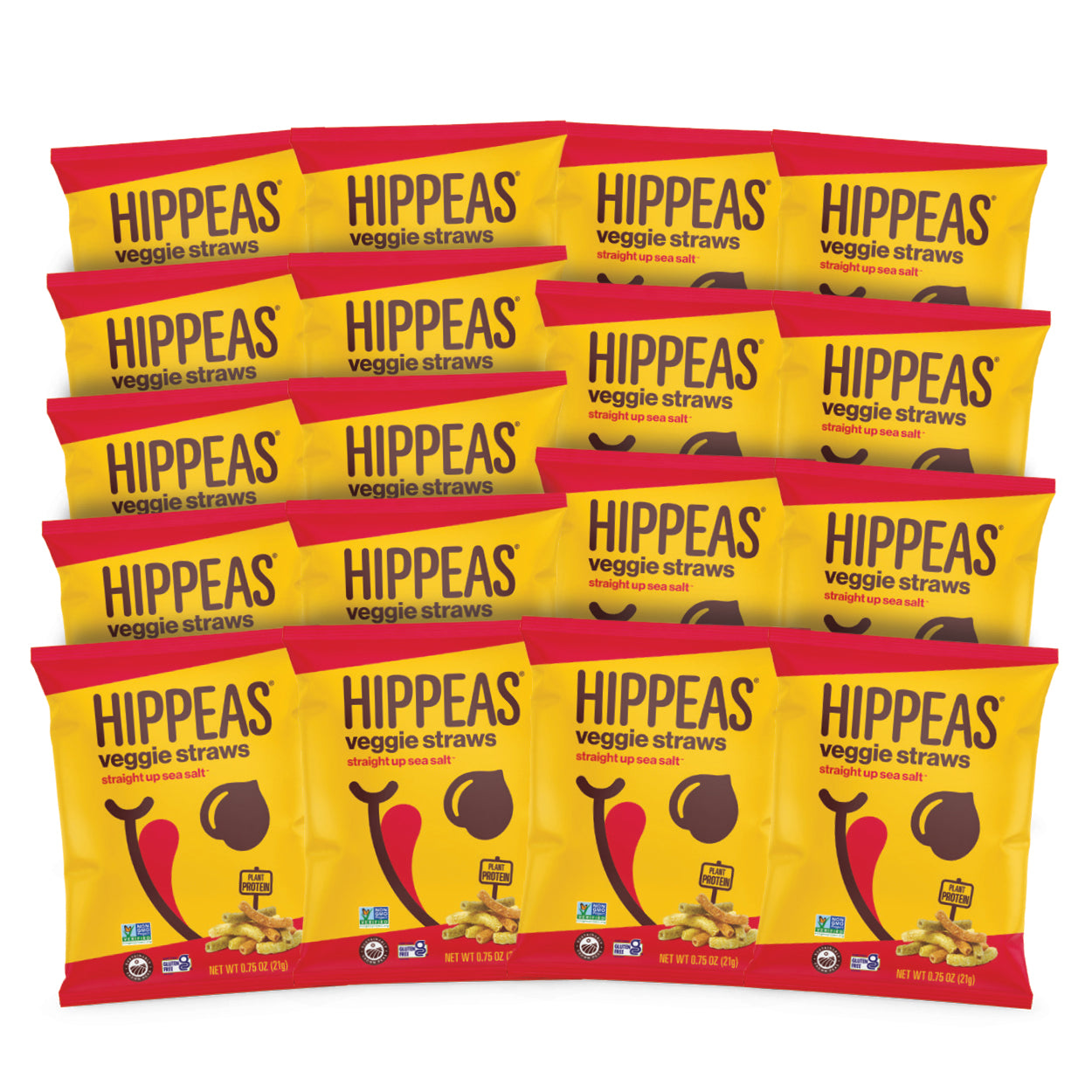 18ct hippeas sea salt veggie straws
