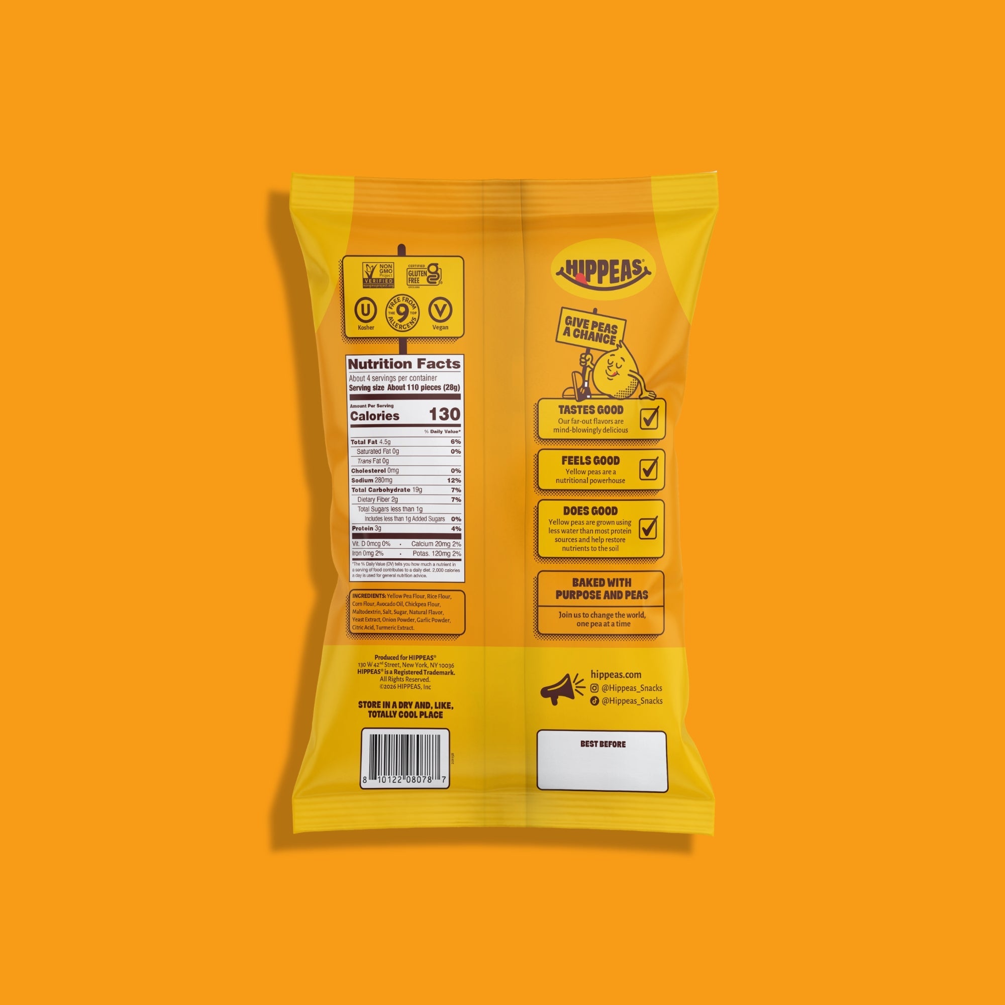 Cheezy Cheddar Pops - Puffs | HIPPEAS