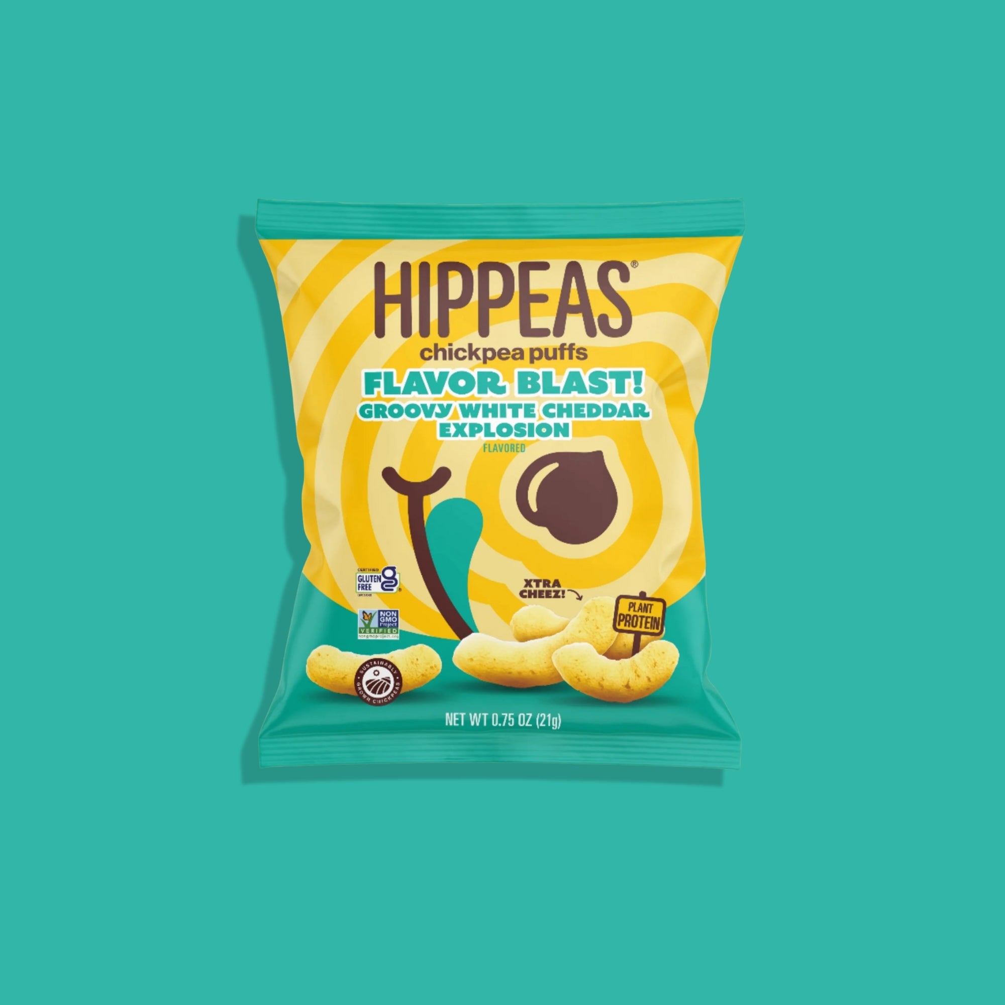Groovy White Cheddar Explosion - Puffs | HIPPEAS