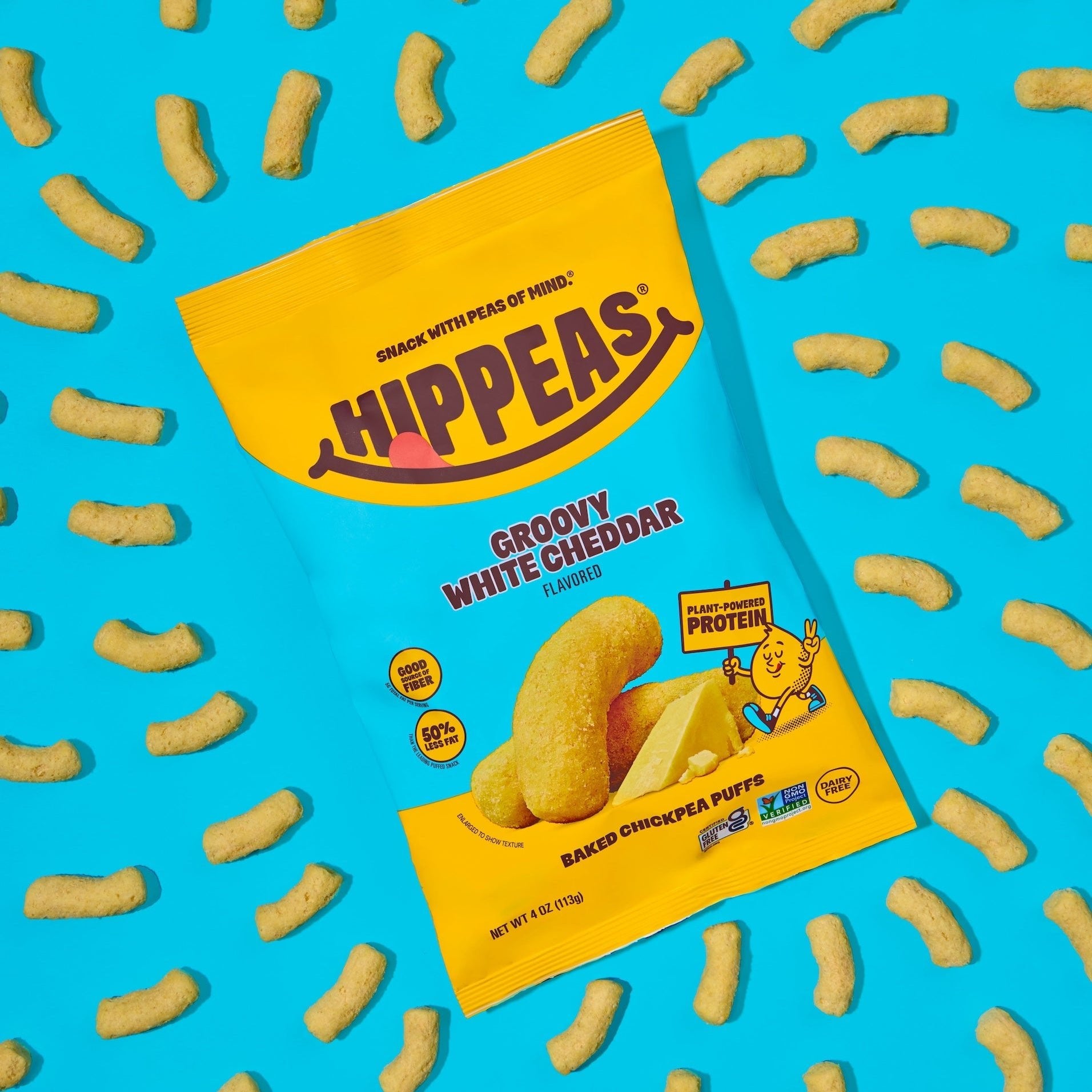 Groovy White Cheddar Puffs - Puffs | HIPPEAS