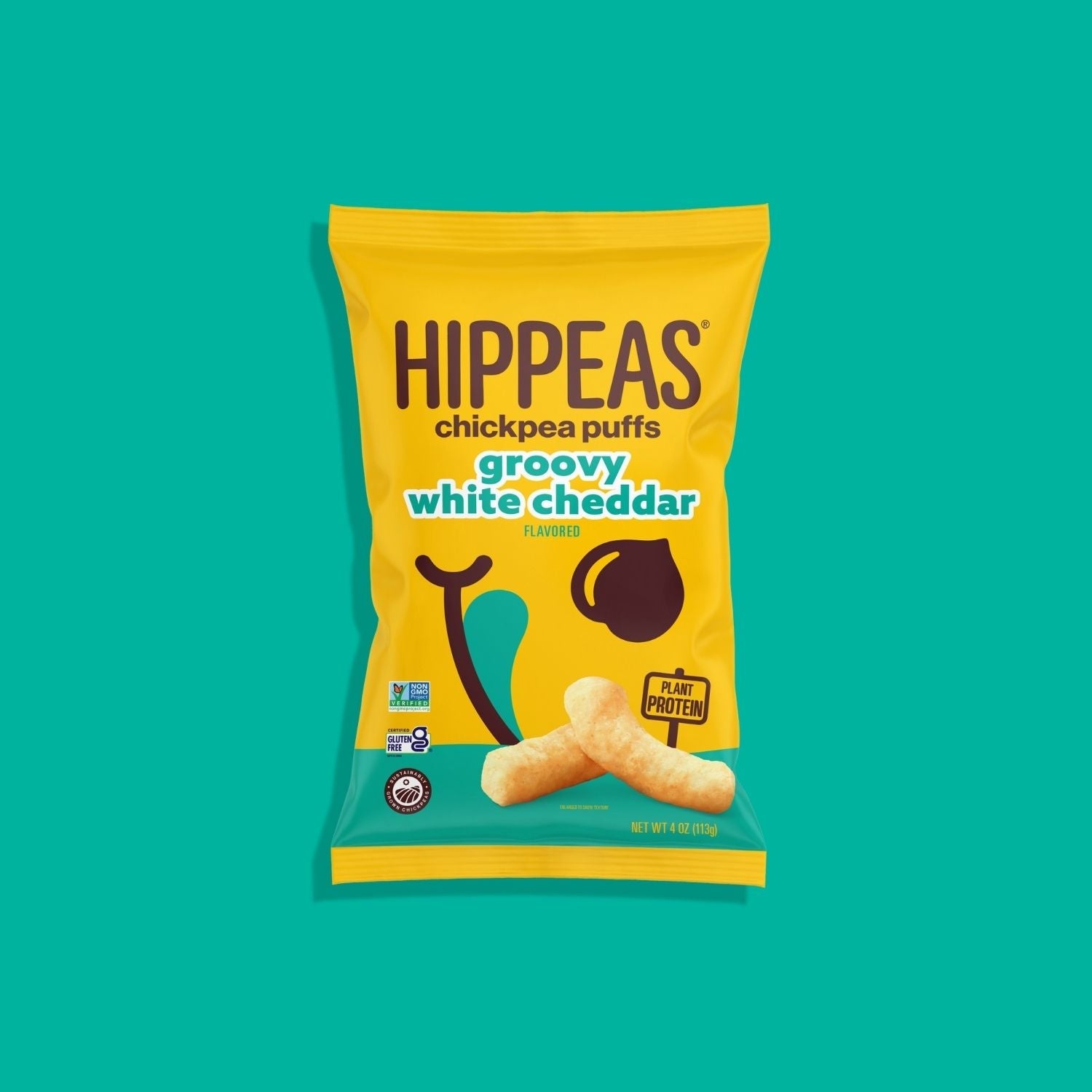 Groovy White Cheddar Puffs - Puffs | HIPPEAS