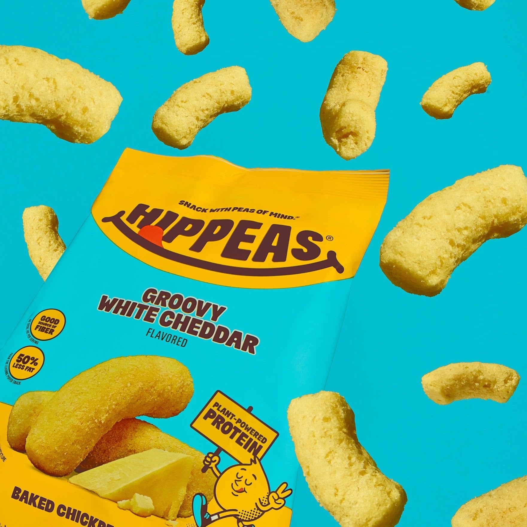 Groovy White Cheddar Puffs - Puffs | HIPPEAS