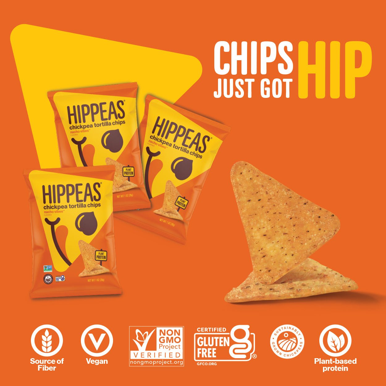 Nacho Vibes Tortilla Chips - Chips | HIPPEAS